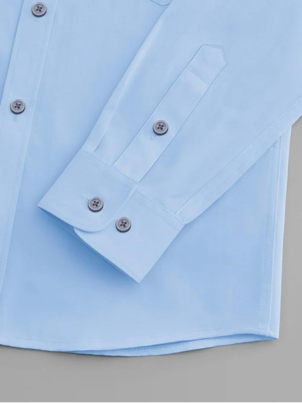 Classic Kids Light Blue Dress Shirt with Black Tie